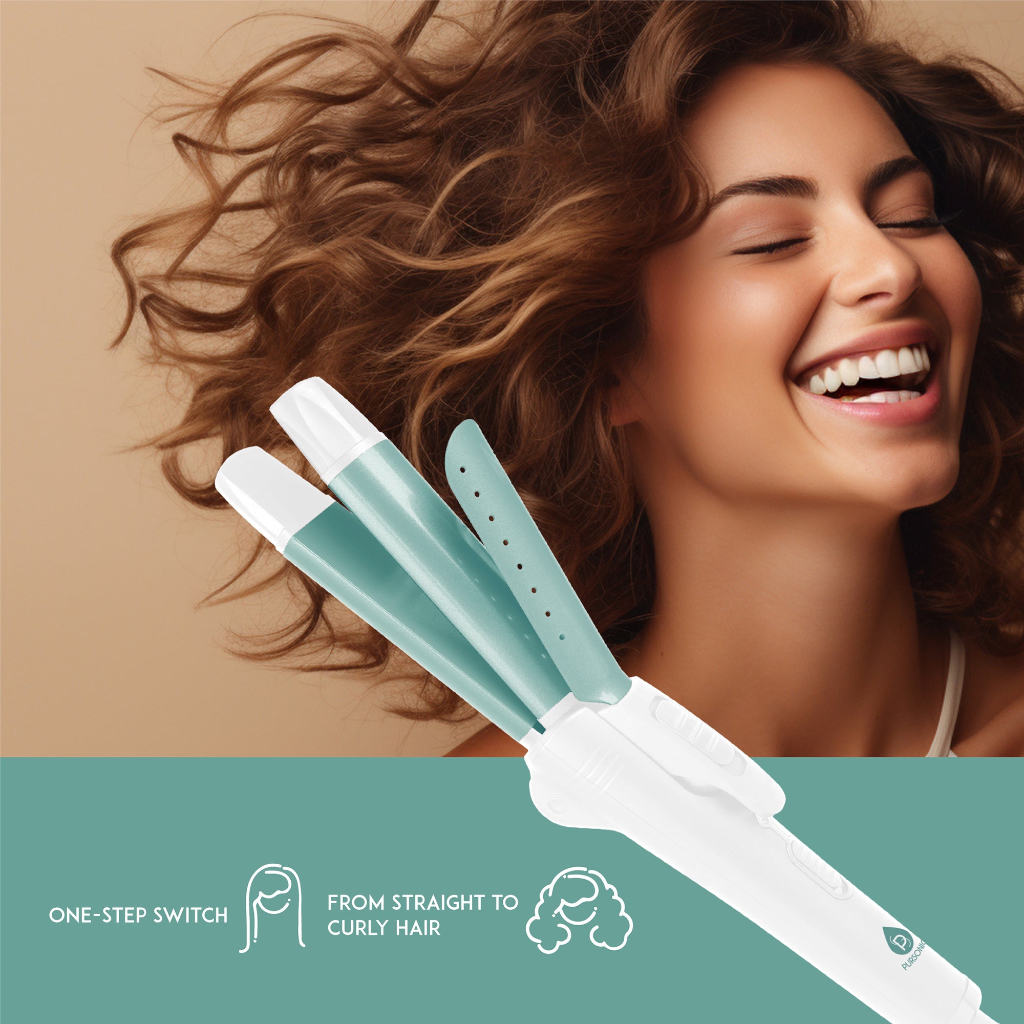 All-in-One Straightener and Curler: Compact, Foldable Design - Image 4